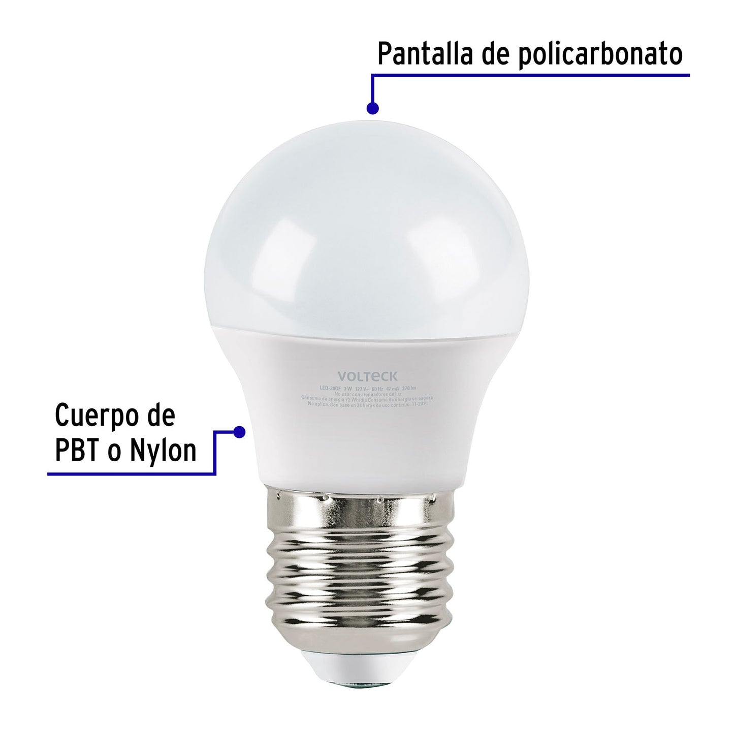 Pack de 4 lámparas LED A19 10 W (equiv. 75 W), luz cálida | LED-75CBX4 | 27211