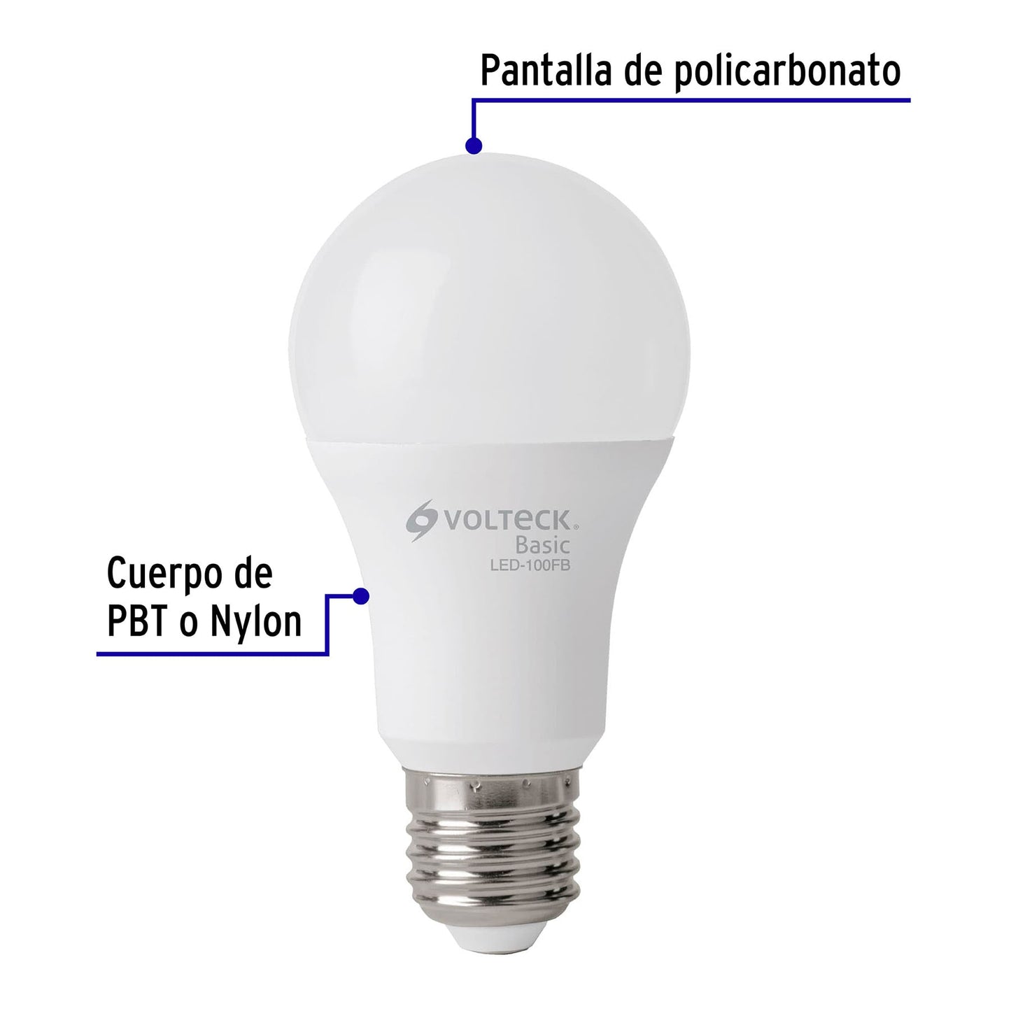 Pack de 4 lámparas LED A19 14 W (equiv. 75 W), luz de día | LED-100FBX4 | 28007