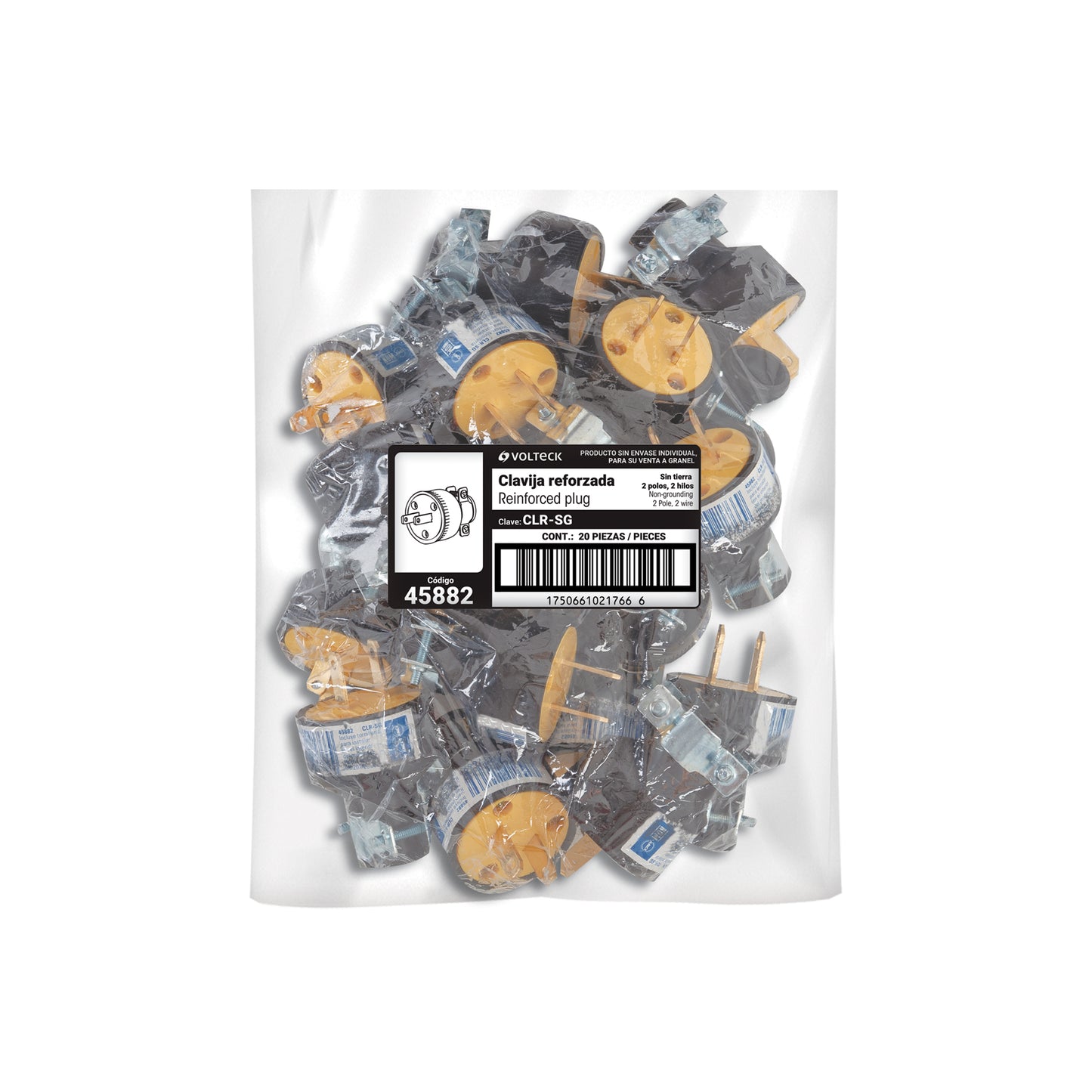 Clavija industrial reforzada, polarizada, a granel, VOLTECK | CLR-SG | 45882