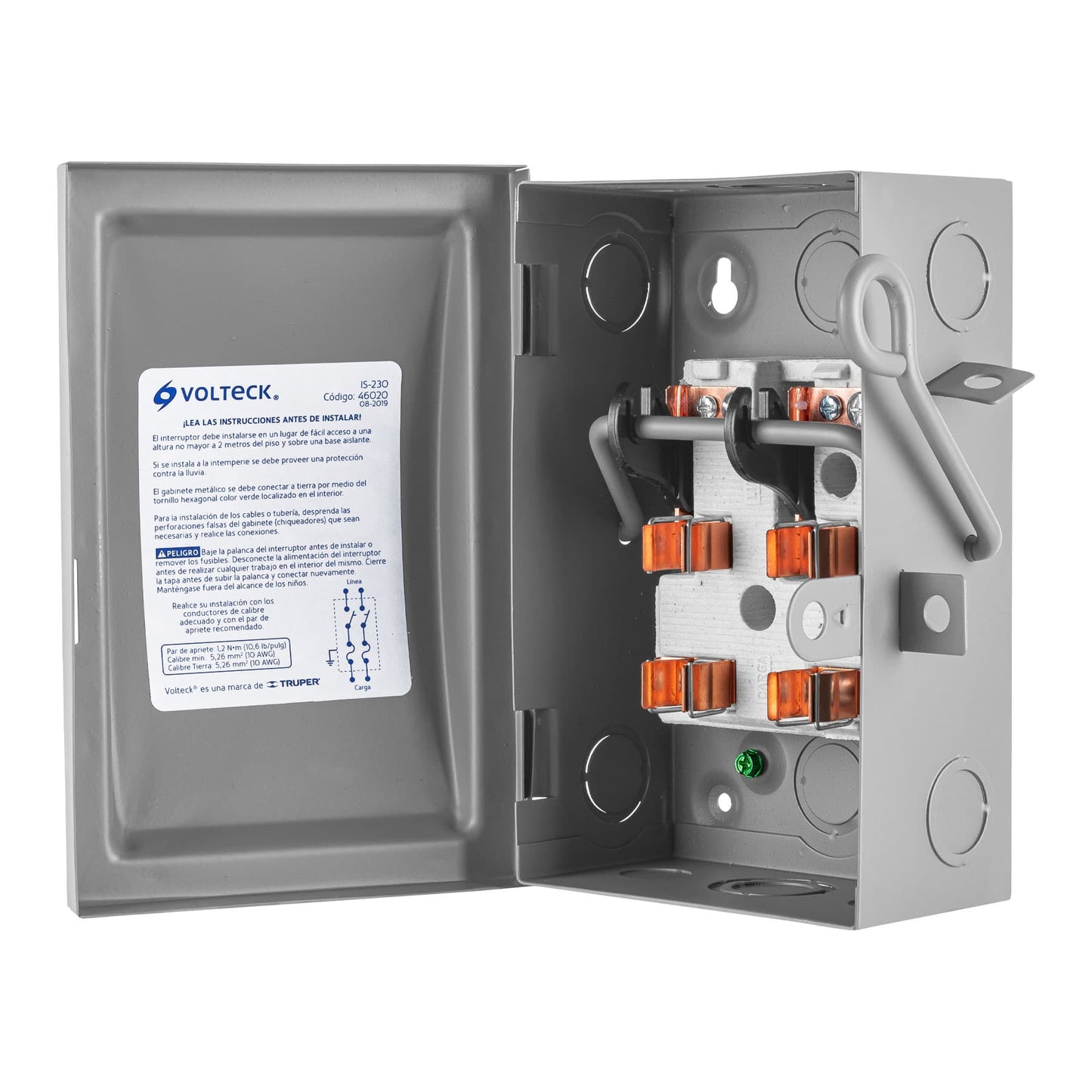 Interruptor de seguridad 2 polos, 30 A, Volteck | IS-230 | 46020