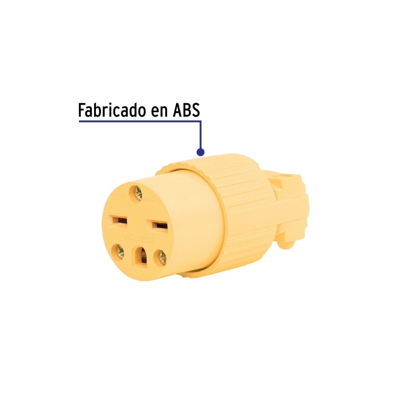 Contacto industrial plástico aterrizado cara de chino | COP-CH | 46118