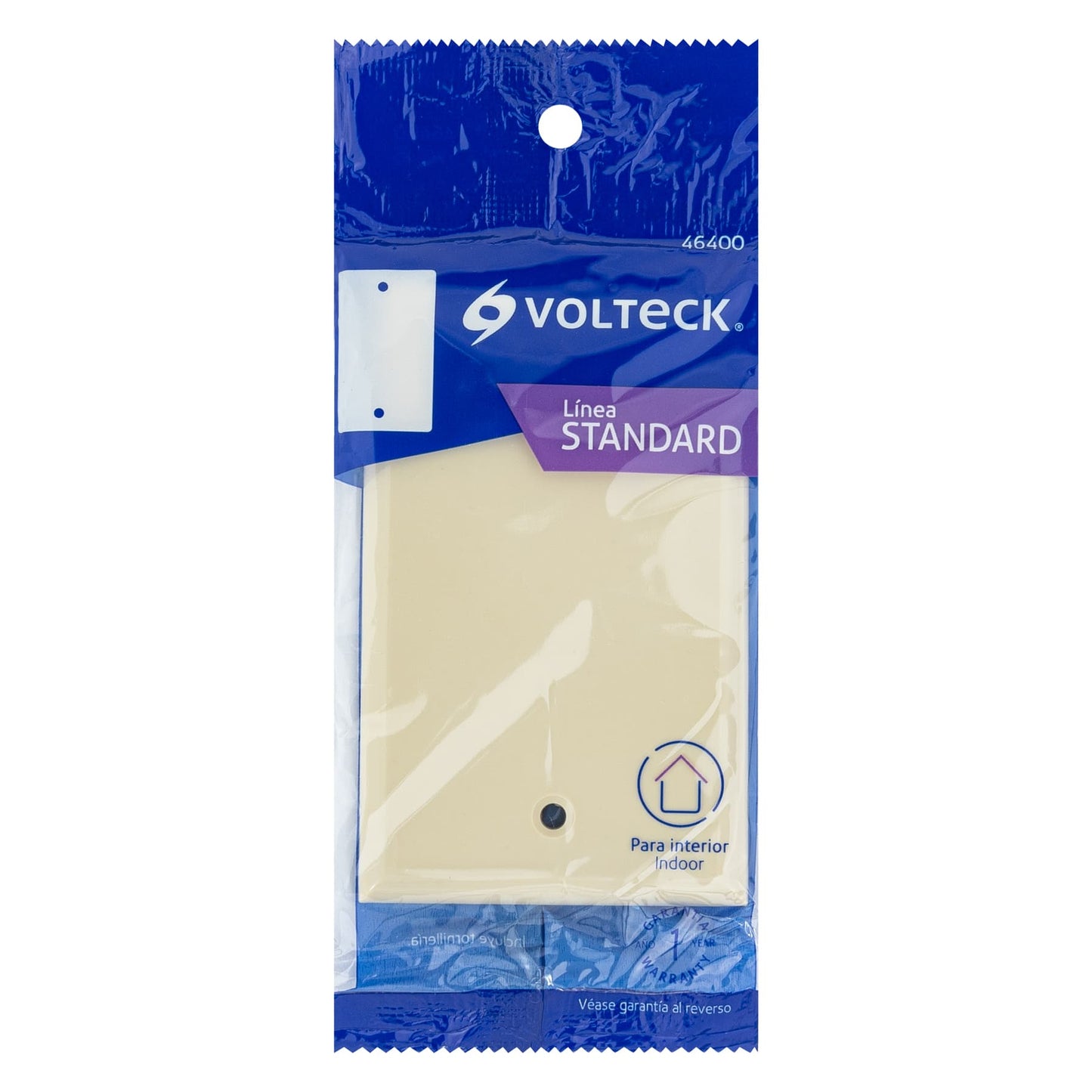 Placa de ABS ciega, Standard, marfil, Volteck | PPCI-S | 46400