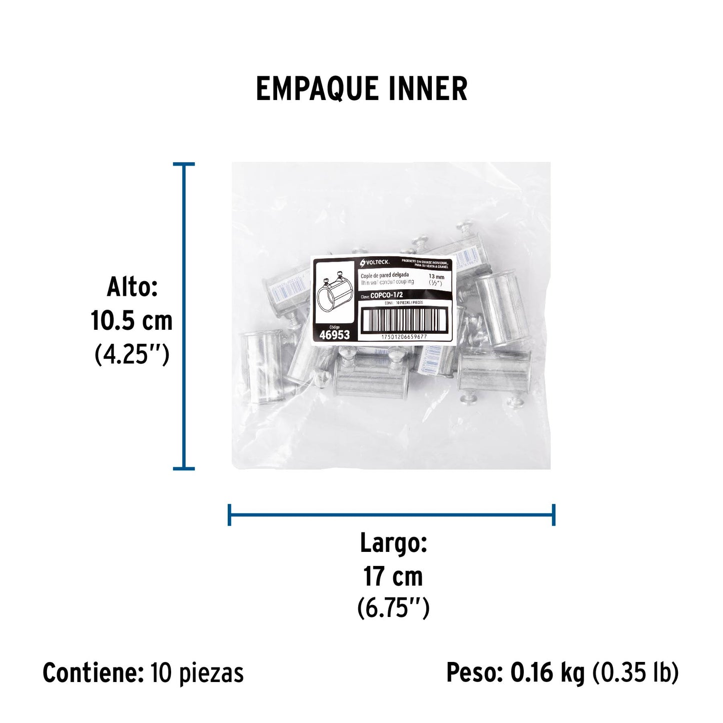 Cople conduit 1/2', Volteck | COPCO-1/2 | 46953