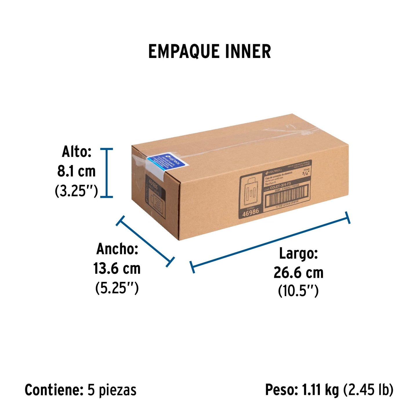 Condulet 3/4' conexión tipo FS, Volteck | COLET-3/4-FS | 46986
