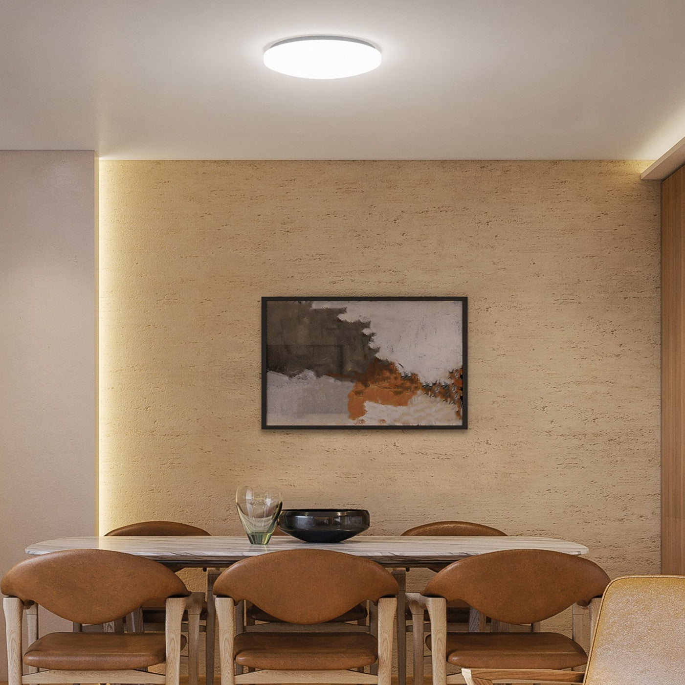 Luminario LED plafón decorativo 8W 6500K, liso, BASIC | PLA-100L | 47374