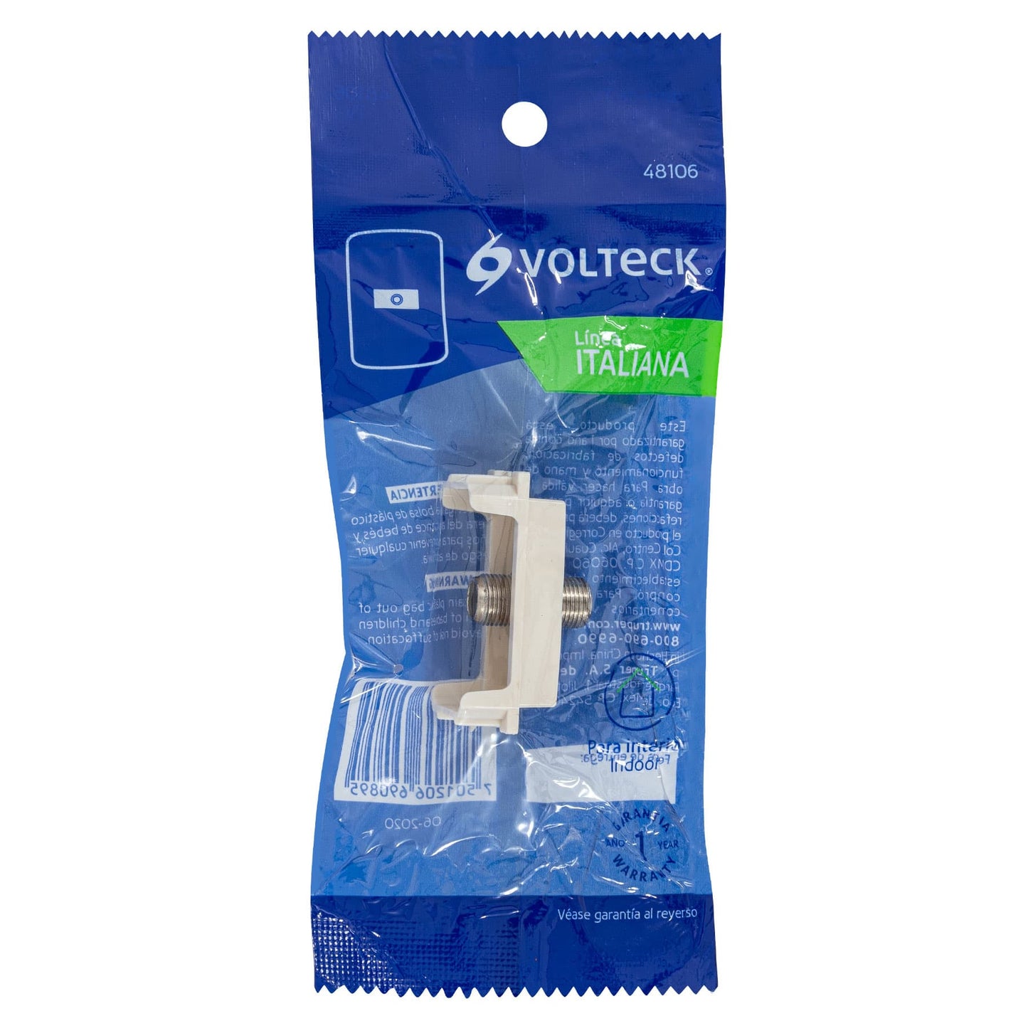 Toma de televisión, línea Italiana, color marfil, Volteck | TV-I | 48106