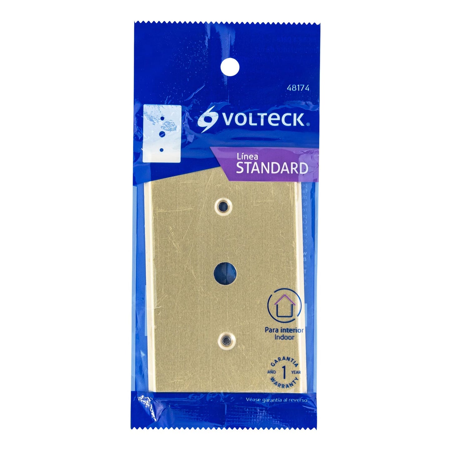 Placa para atenuador, de aluminio, línea Standard, Volteck | PADI-S | 48174