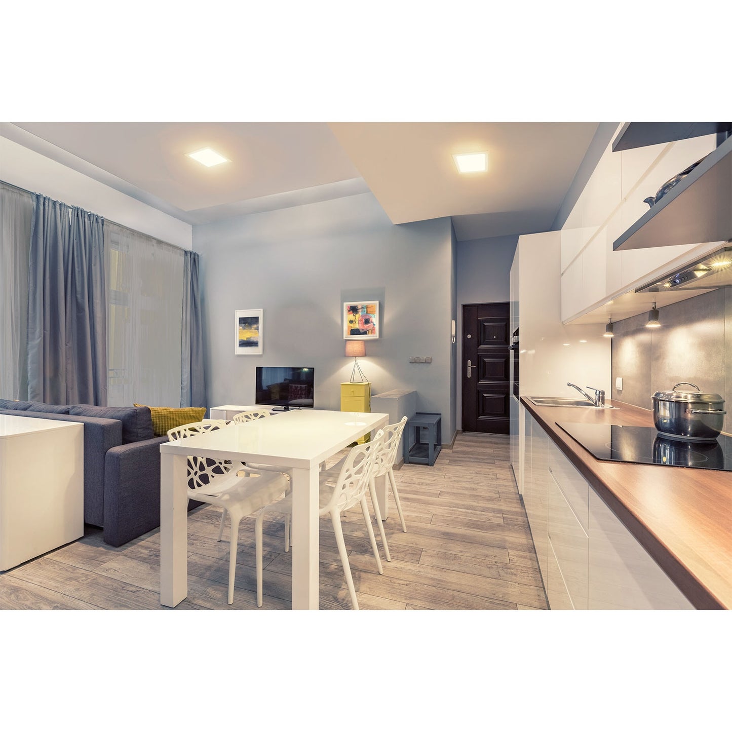 Luminario LED plafón 18W 6500K ultradelgado cuadrado VOLTECK | EMP-402L | 48542