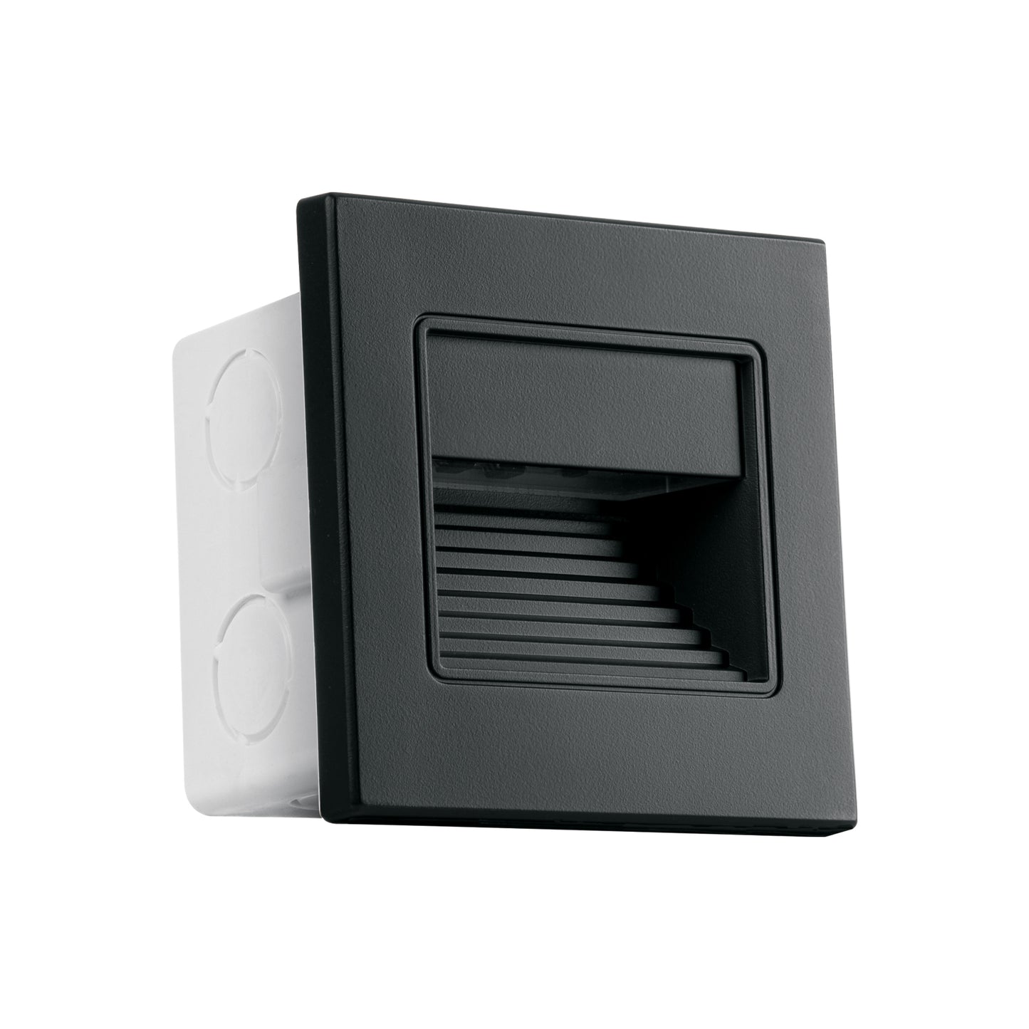 Luminario LED empotrable de cortesía 1 W, luz cálida, negro | EMP-701L | 49499