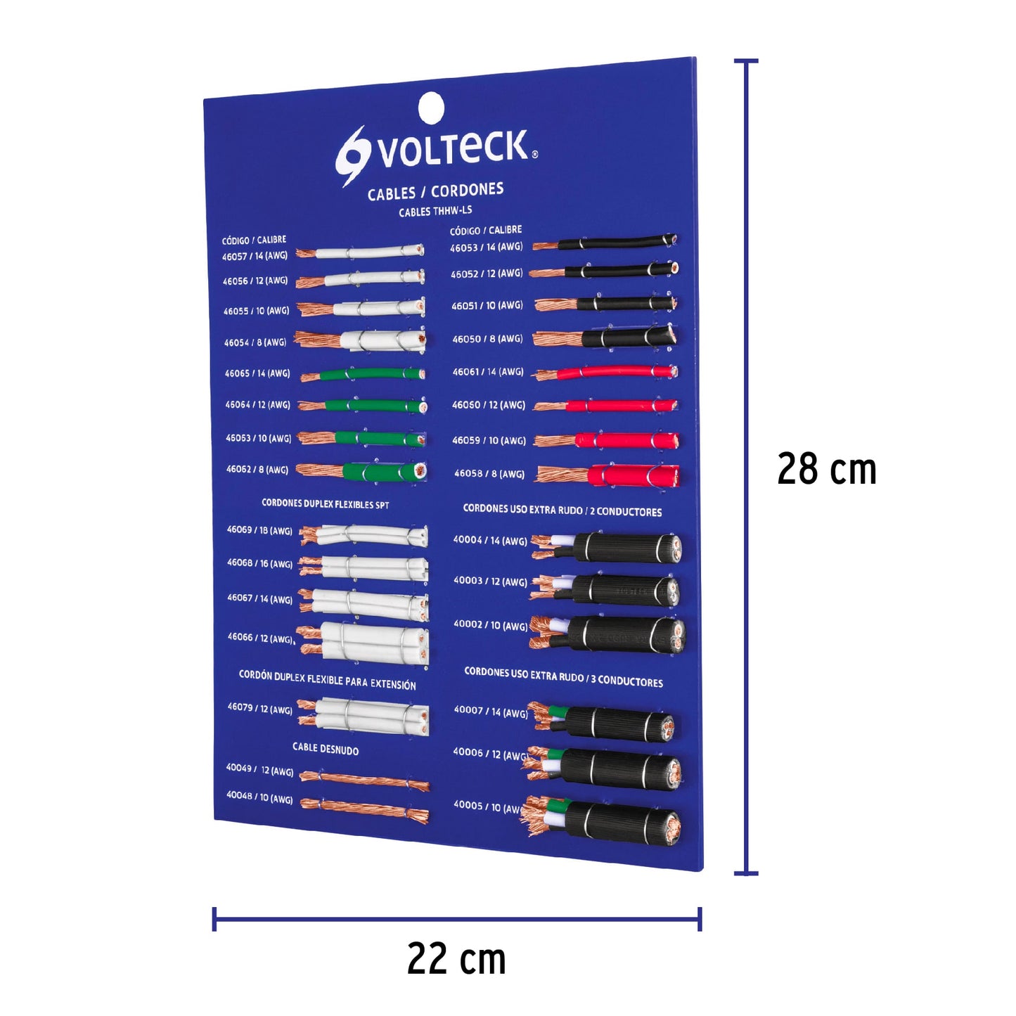 Exhibidor Volteck de cables y cordones | EXVK-CAB | 55886