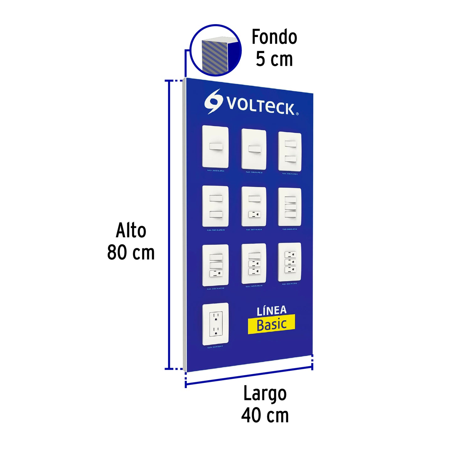 Exhibidor de Línea Basic armada, Volteck | EX-BA-VK | 57026