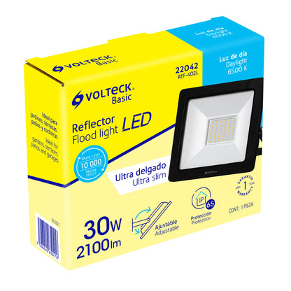 Reflector LED para exteriores 30W 6500K, VOLTECK BASIC | REF-402L | 22042