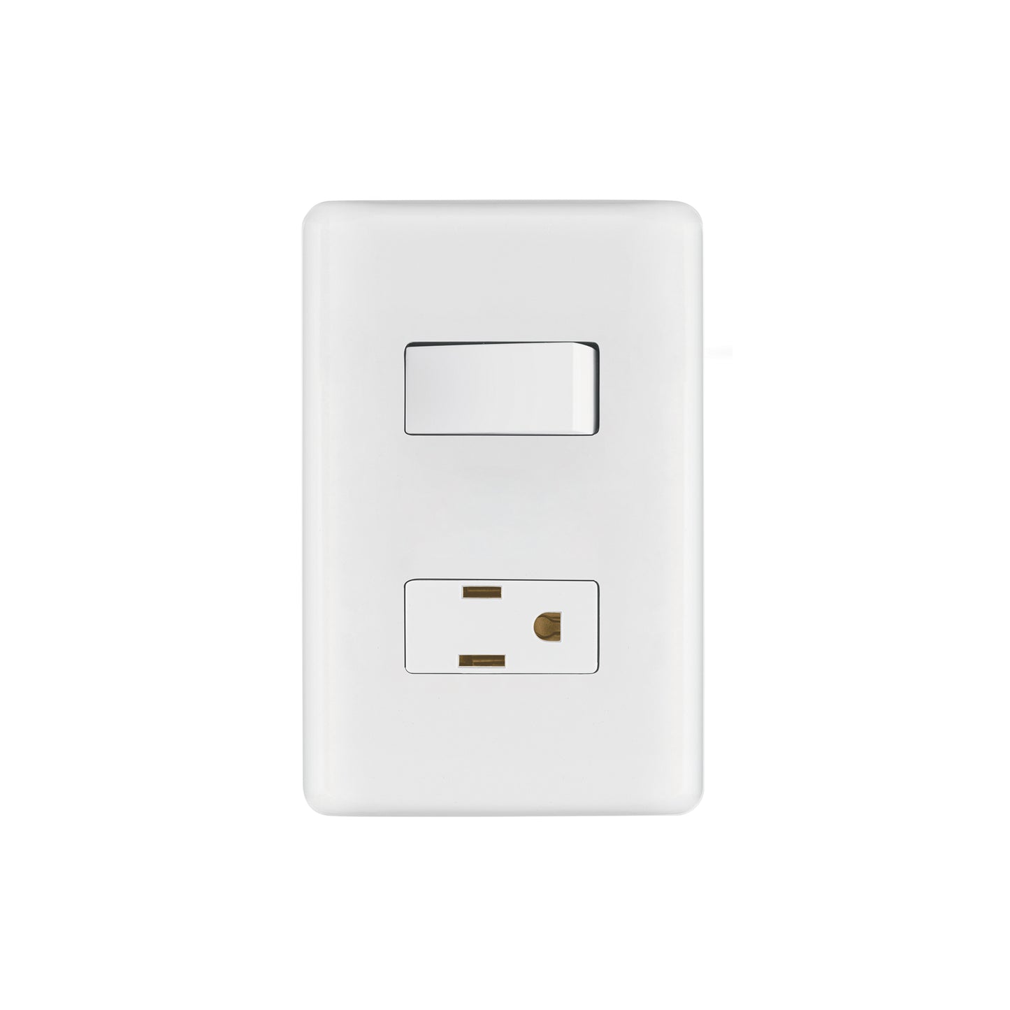 Placa armada contacto e interruptor sencillo, Volteck Basic | PA-APCO-B | 25077