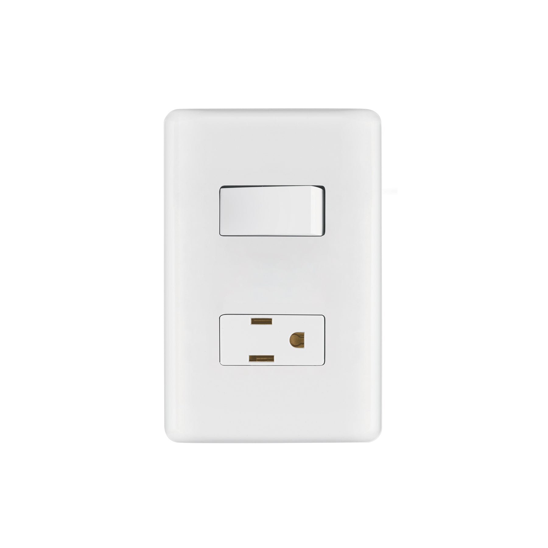 Placa armada contacto e interruptor sencillo, Volteck Basic | PA-APCO-B | 25077