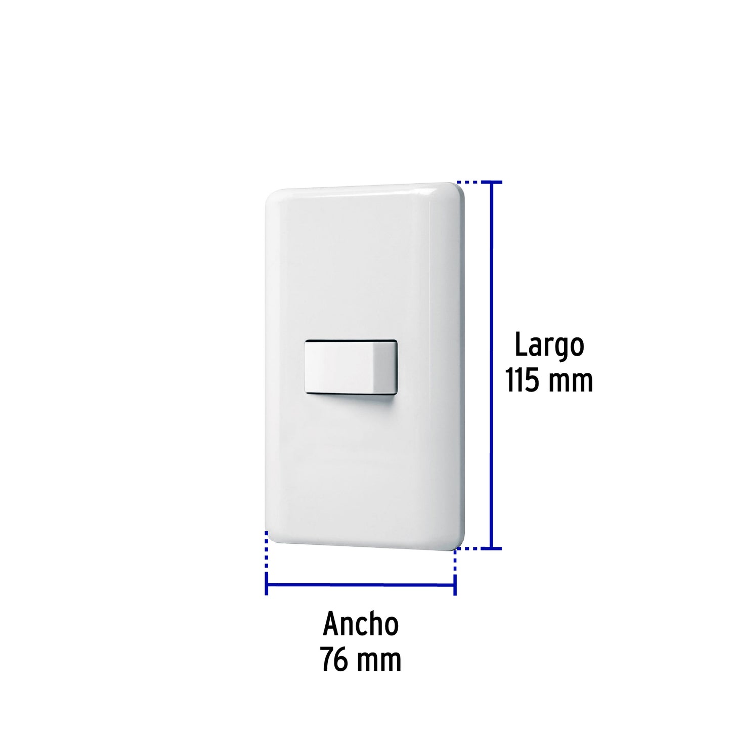 Placa armada con 1 interruptor sencillo, Volteck Basic | PA-APSE-B | 25078