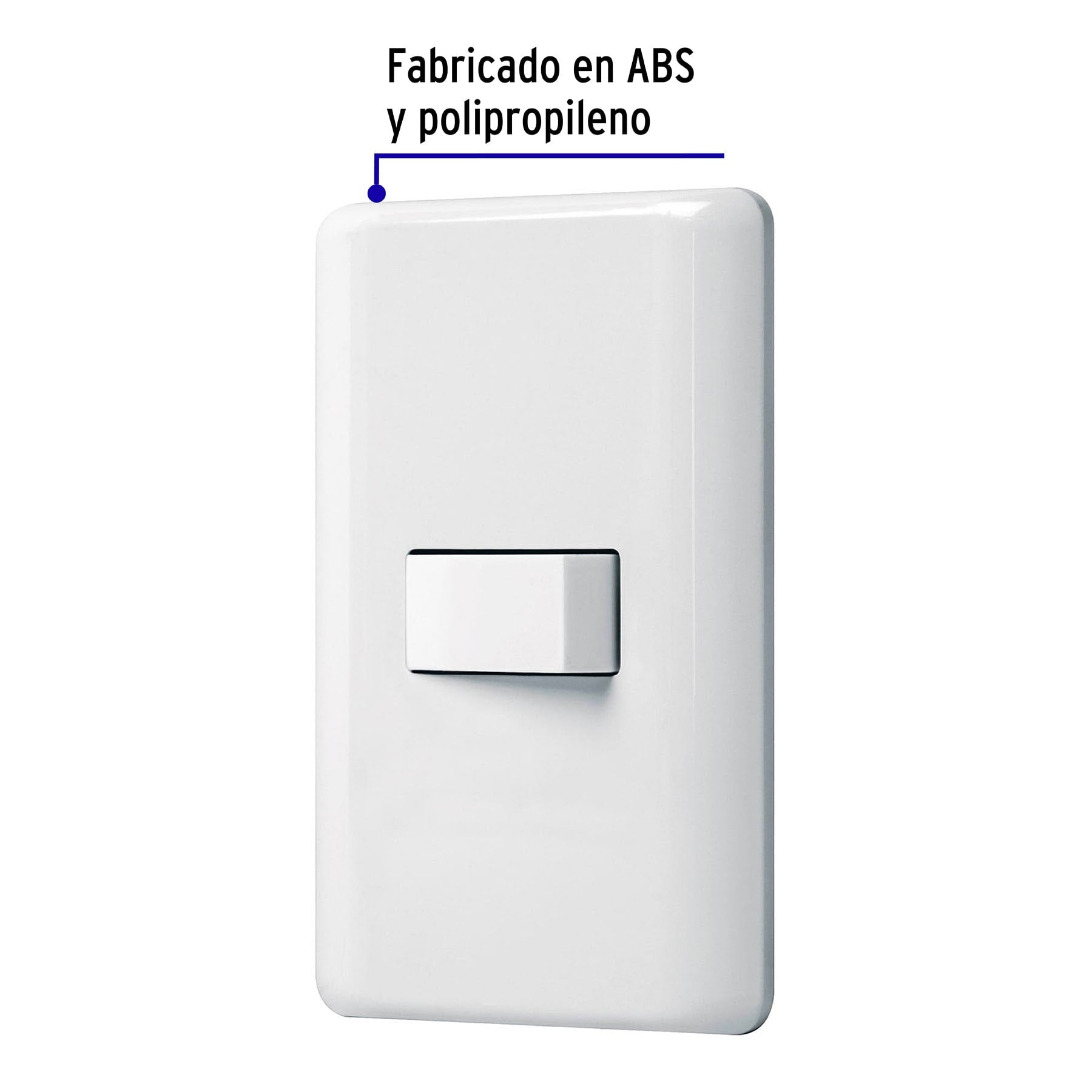 Placa armada con 1 interruptor sencillo, Volteck Basic | PA-APSE-B | 25078