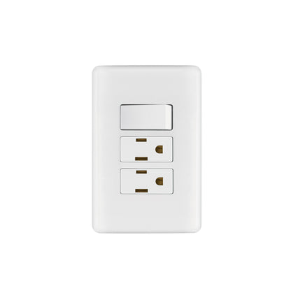 Placa armada 2 contactos e interruptor sencillo, Basic | PA-APCO-B3 | 25079