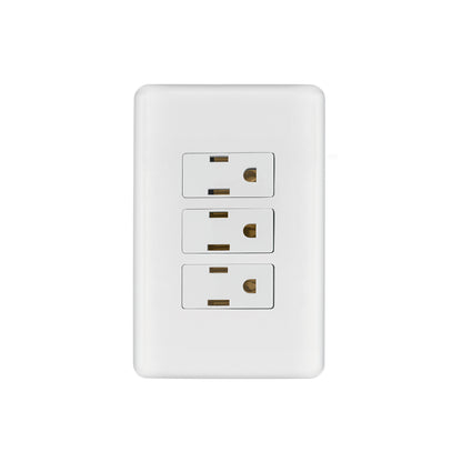 Placa armada con 3 contactos, Volteck Basic | PA-COTR-B | 25082