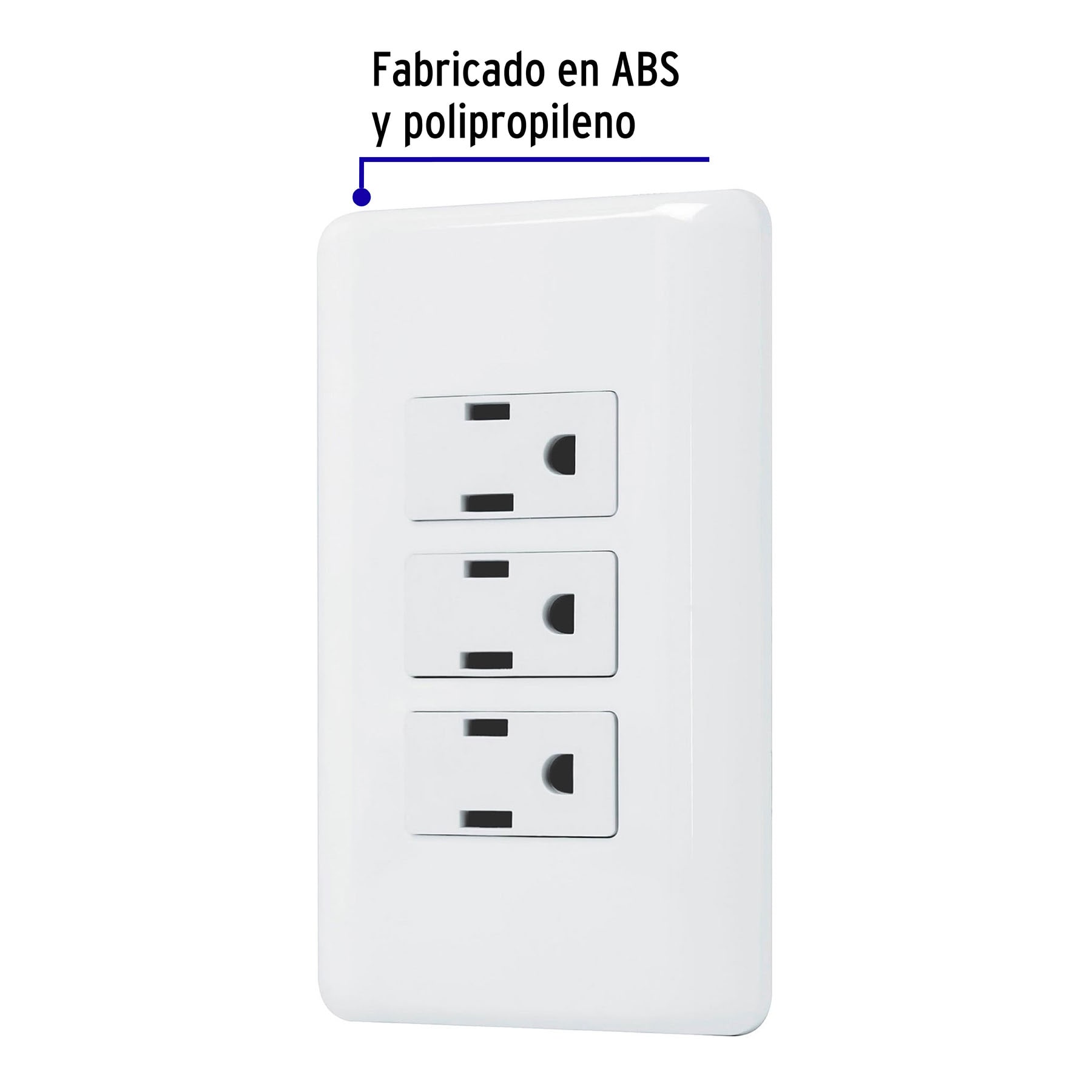 Placa armada con 3 contactos, Volteck Basic | PA-COTR-B | 25082