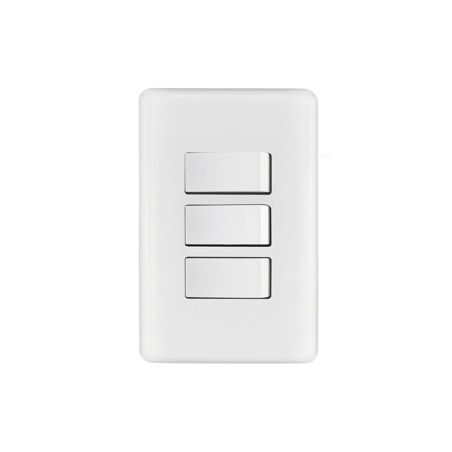 Placa armada con 3 interruptores sencillos, Volteck Basic | PA-APTR-B | 25083