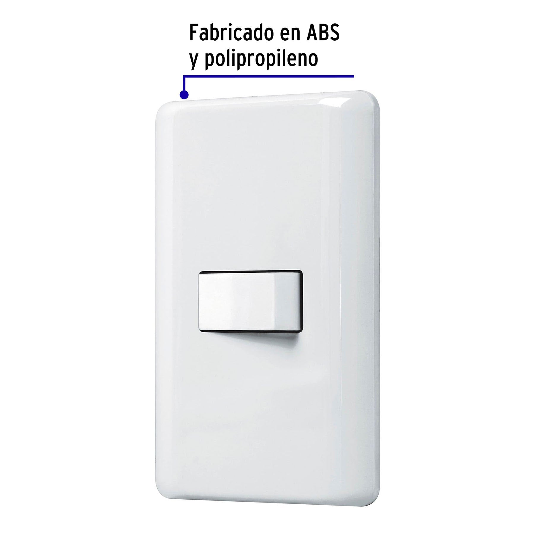 Placa armada con 1 interruptor de 3 vías, Volteck Basic | PA-APSE-EB | 25084