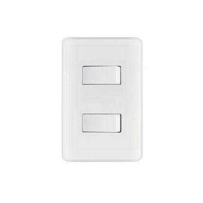 Placa armada 1 interruptor sencillo + 1 de 3 vías, Basic | PA-APDO-EB | 25085