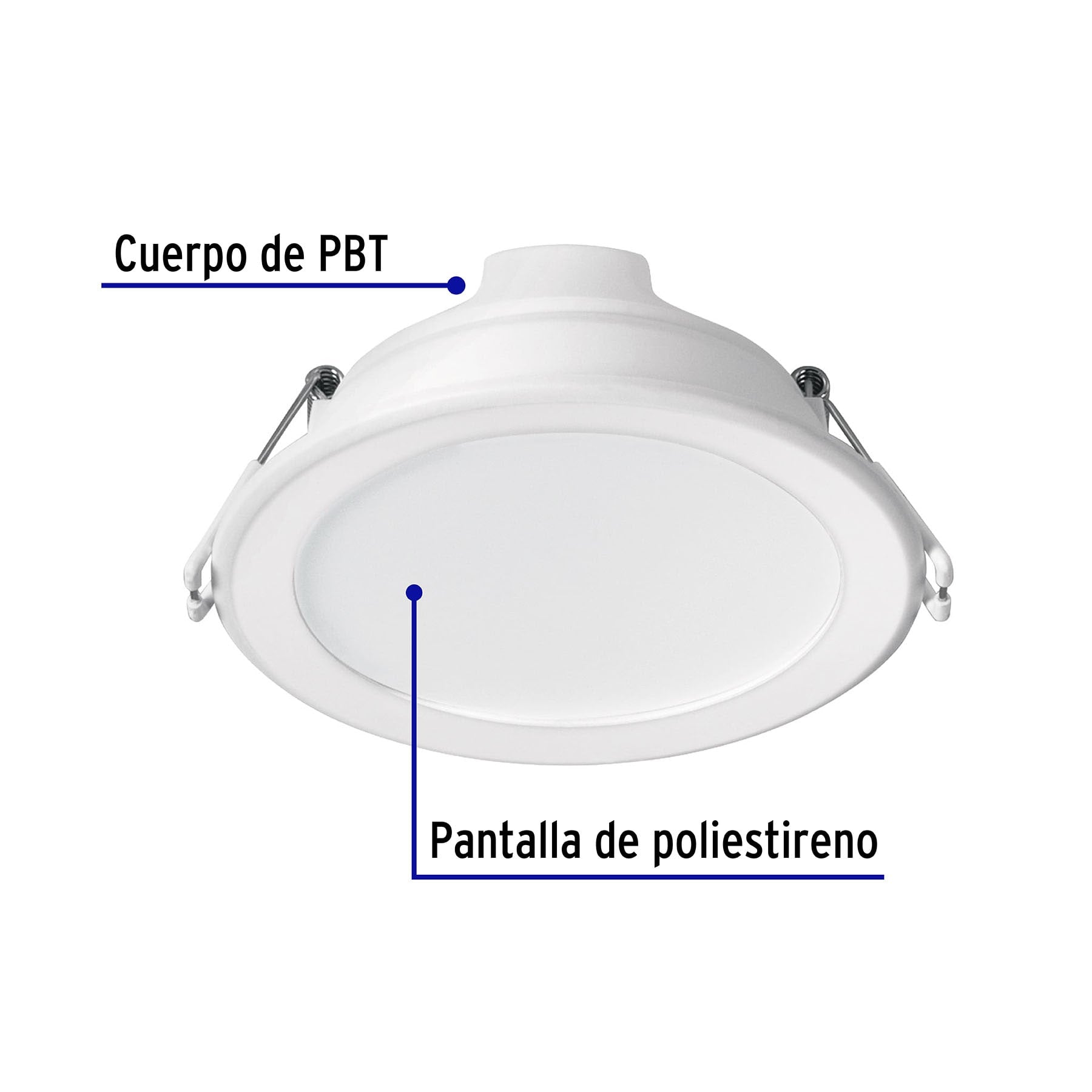 Luminario LED empotrable 7 W 6500 K, redondo, VOLTECK BASIC | EMP-101LB | 25087