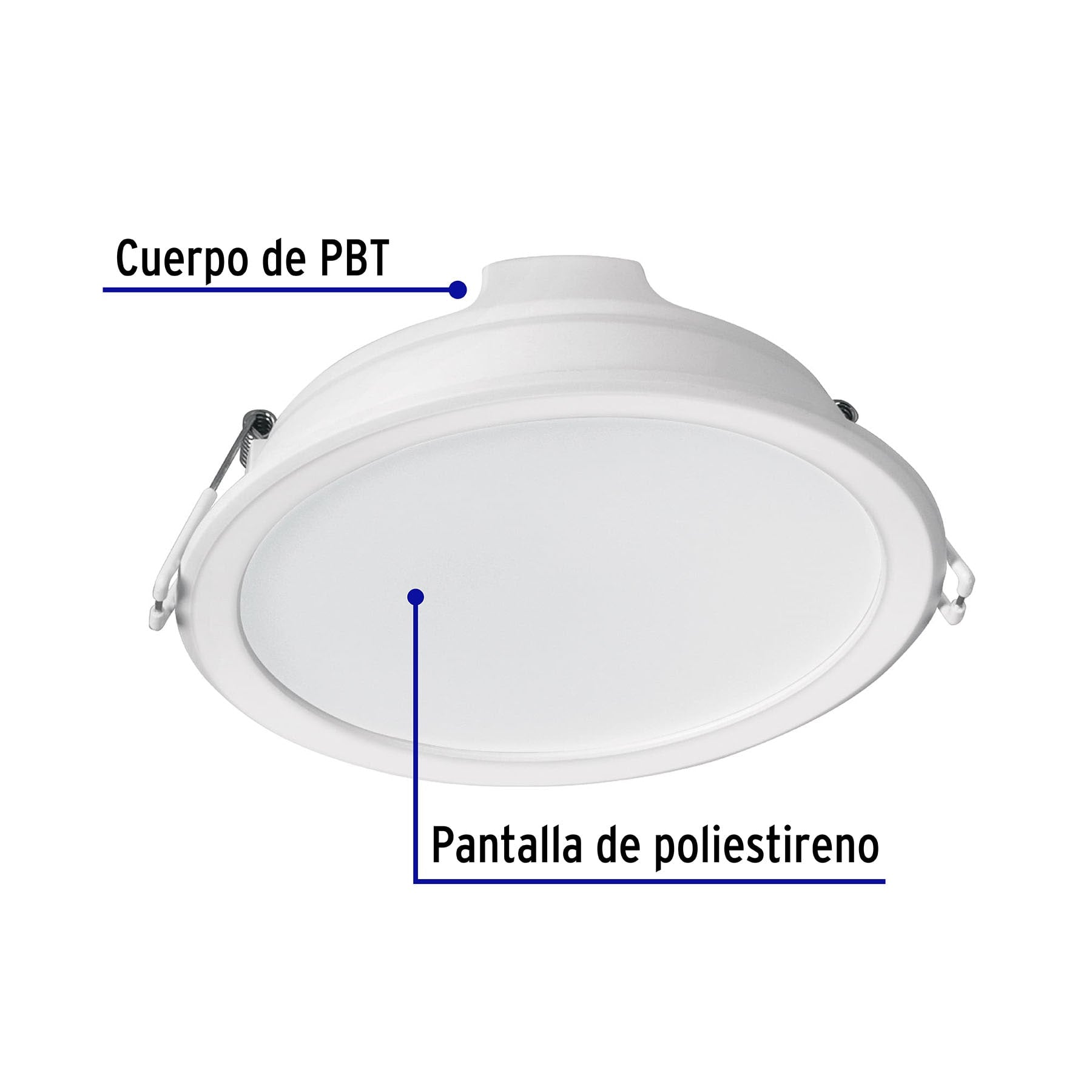 Luminario LED empotrable 12 W 6500 K, redondo, VOLTECK BASIC | EMP-102LB | 25088