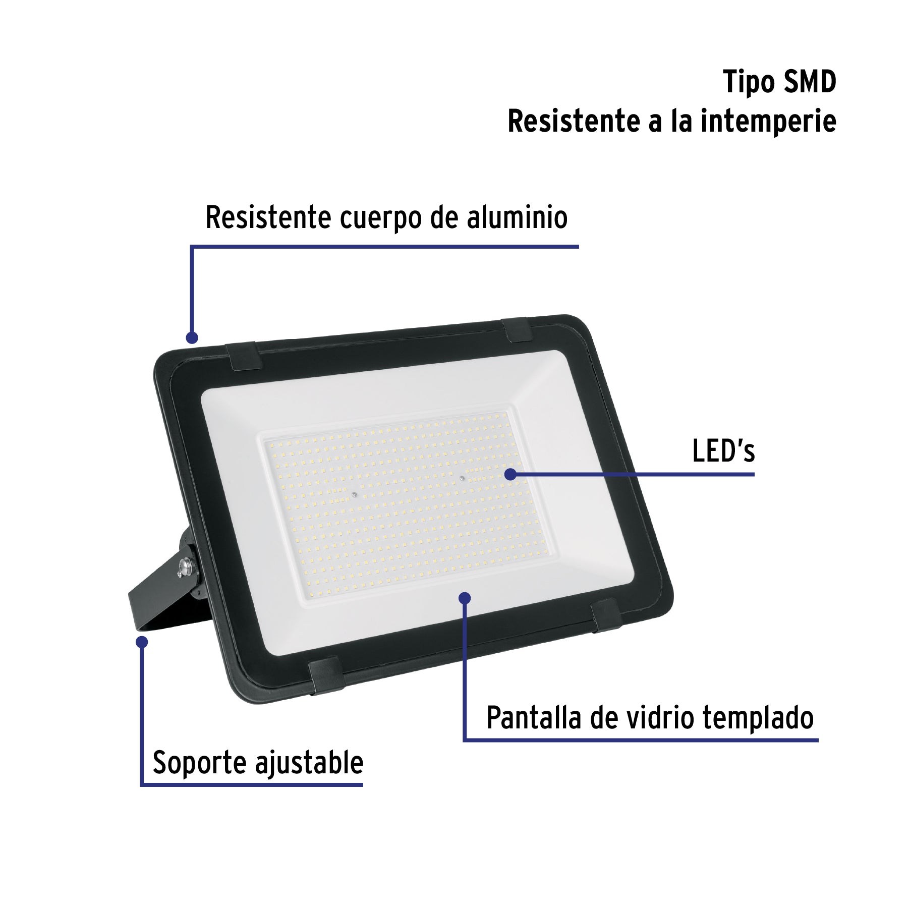 Reflector LED para exteriores 300W 6500K, VOLTECK BASIC | REF-407L | 26112