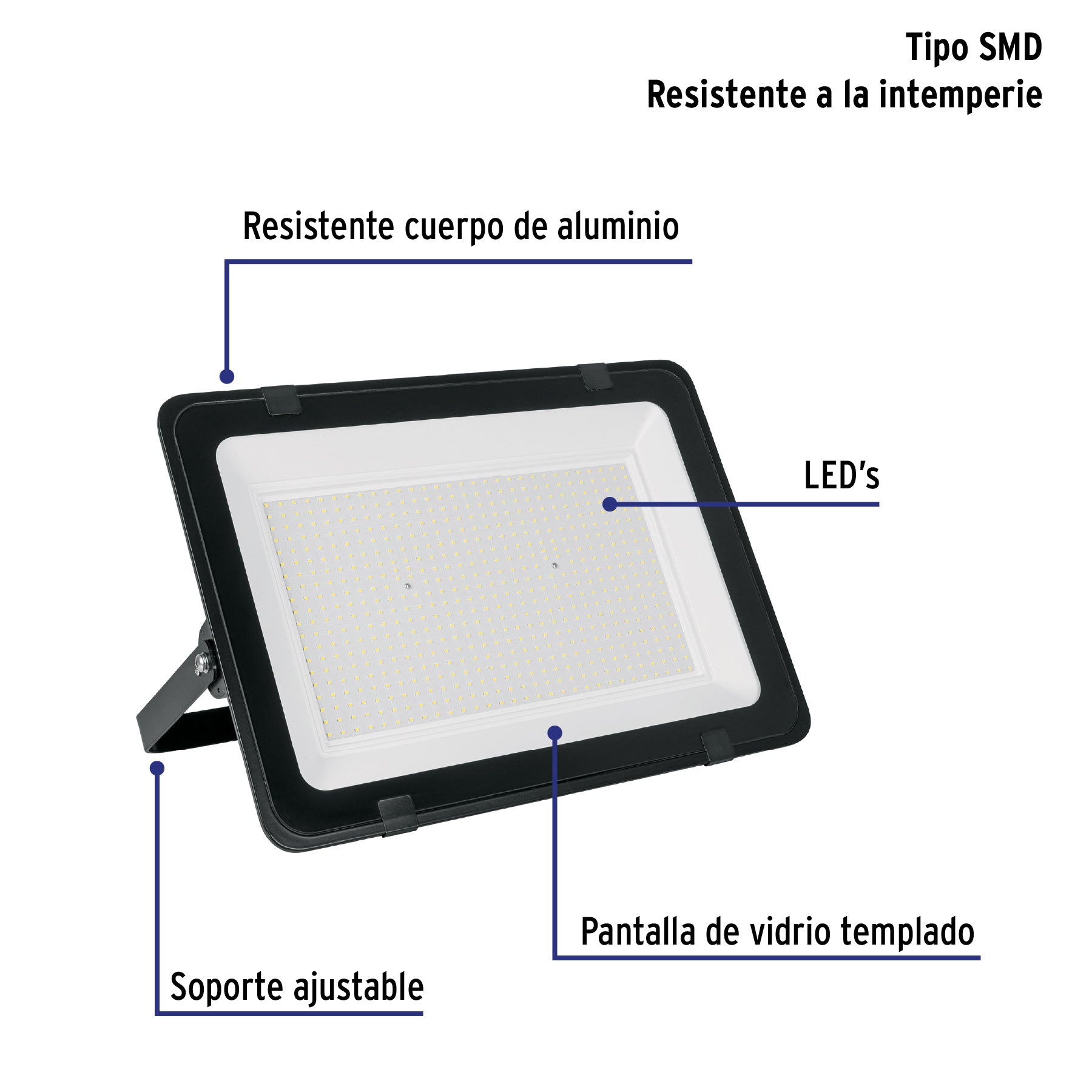 Reflector LED para exteriores 400W 6500K, VOLTECK BASIC | REF-408L | 26113