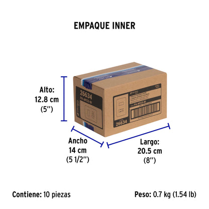 Placa armada interruptor y contacto, marfil, Volteck | PA-APCO-BI | 26634