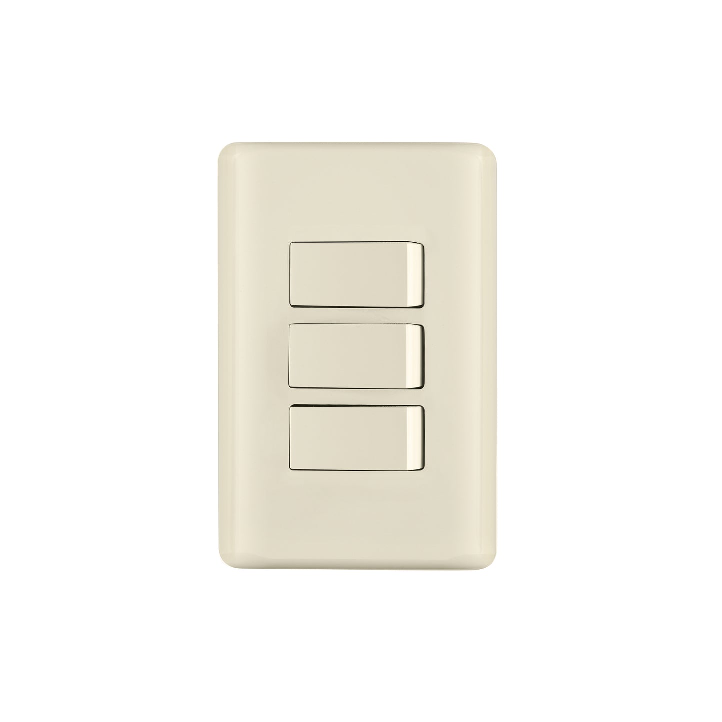 Placa armada 3 interruptores, marfil, Volteck | PA-APTR-BI | 26638