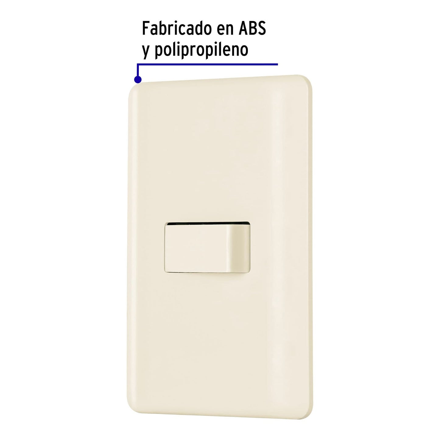 Placa armada 1 interruptor de escalera, marfil, Basic | PA-APSE-EBI | 26641