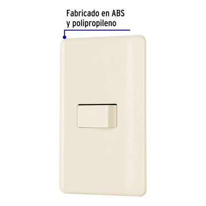 Placa armada 1 interruptor de escalera, marfil, Basic | PA-APSE-EBI | 26641