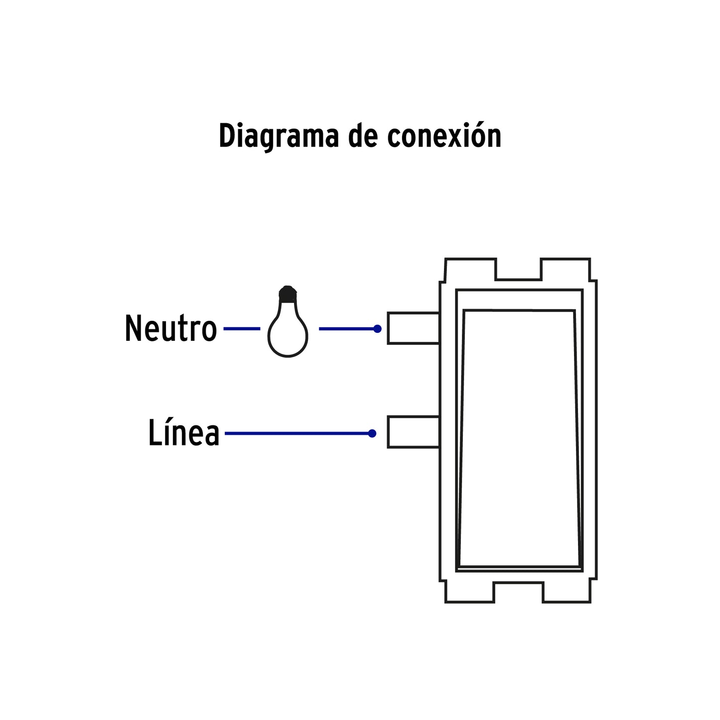 Placa armada 1 interruptor sencillo, marfil, Volteck | PA-APSE-BI | 26642