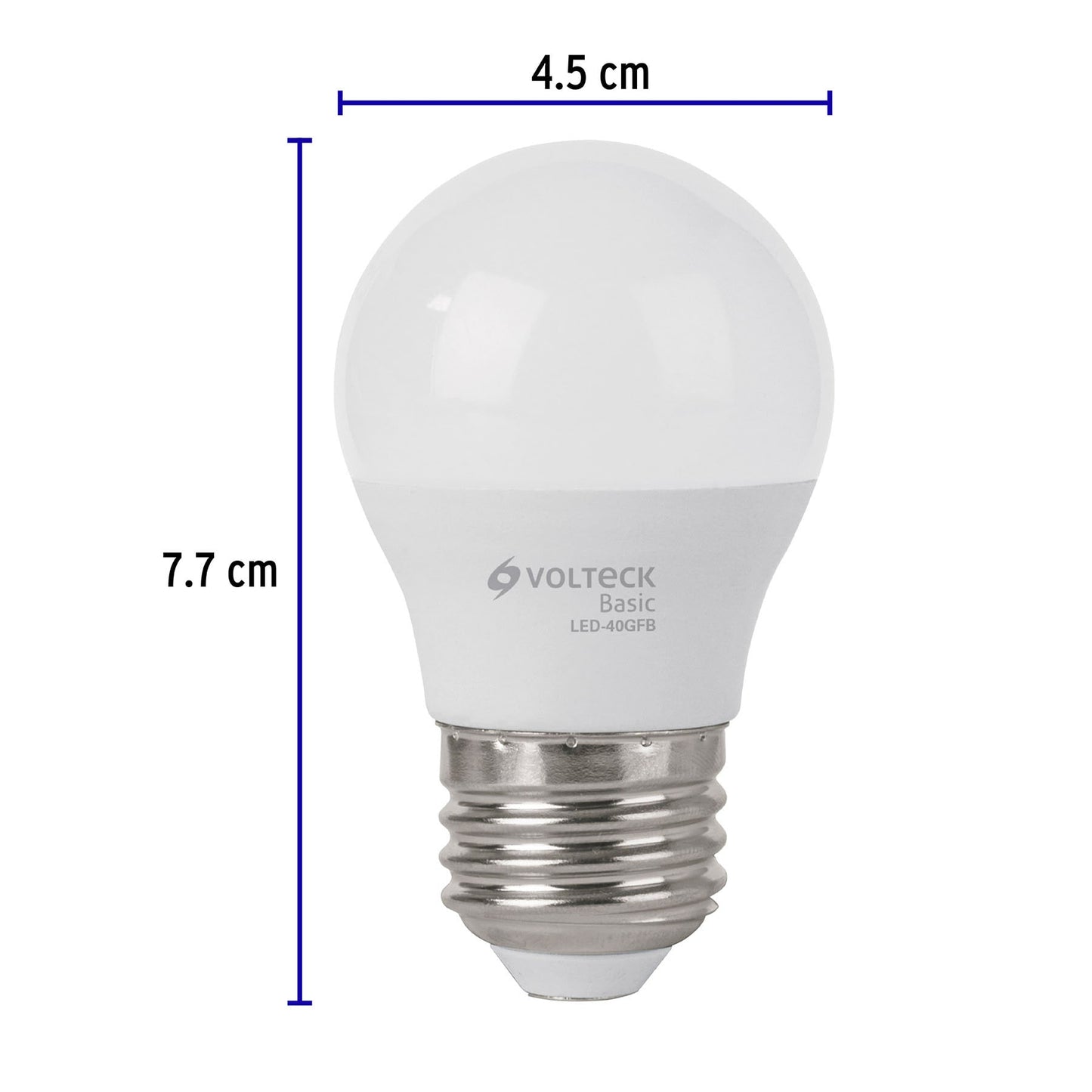 Lámpara LED G45 5 W (equiv. 40 W), luz de día, caja, Basic | LED-40GFB | 27162