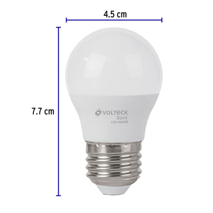 Lámpara LED G45 5 W (equiv. 40 W), luz de día, caja, Basic | LED-40GFB | 27162