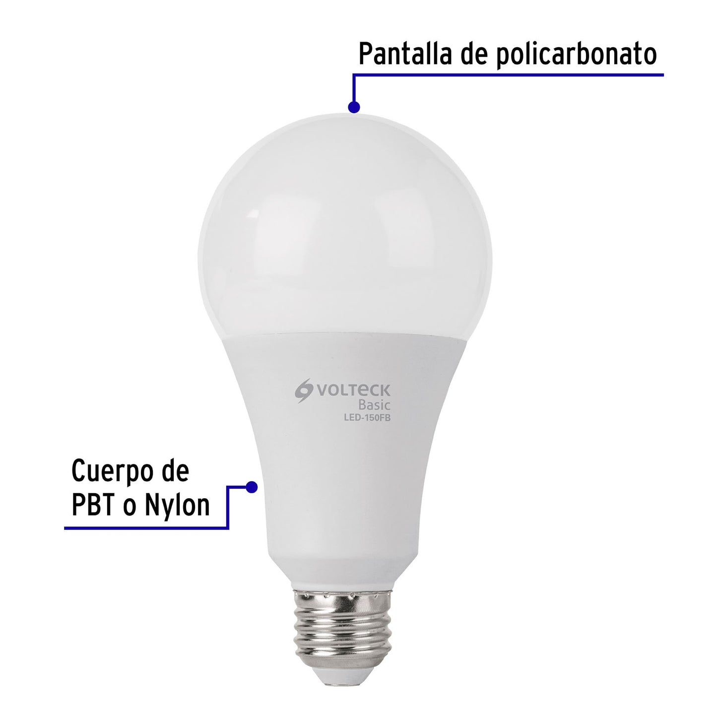 Lámpara LED A25 18 W (equiv. 125 W), luz de día, caja, Basic | LED-150FB | 27164