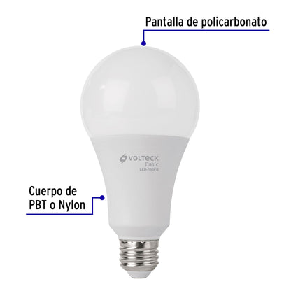 Lámpara LED A25 18 W (equiv. 125 W), luz de día, caja, Basic | LED-150FB | 27164