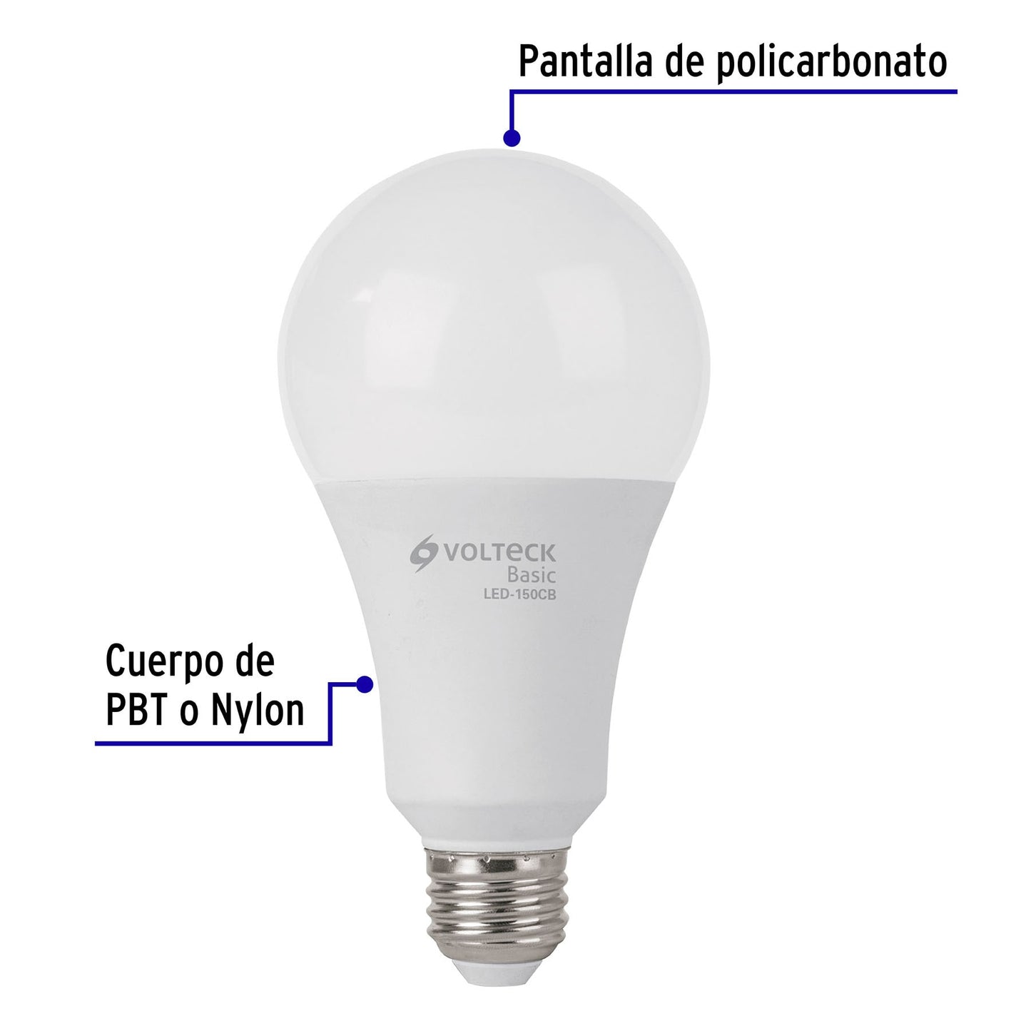 Lámpara LED A25 18 W (equiv. 125 W), luz cálida, caja, Basic | LED-150CB | 27165