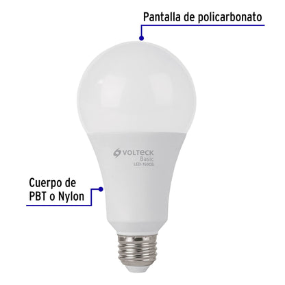 Lámpara LED A25 18 W (equiv. 125 W), luz cálida, caja, Basic | LED-150CB | 27165