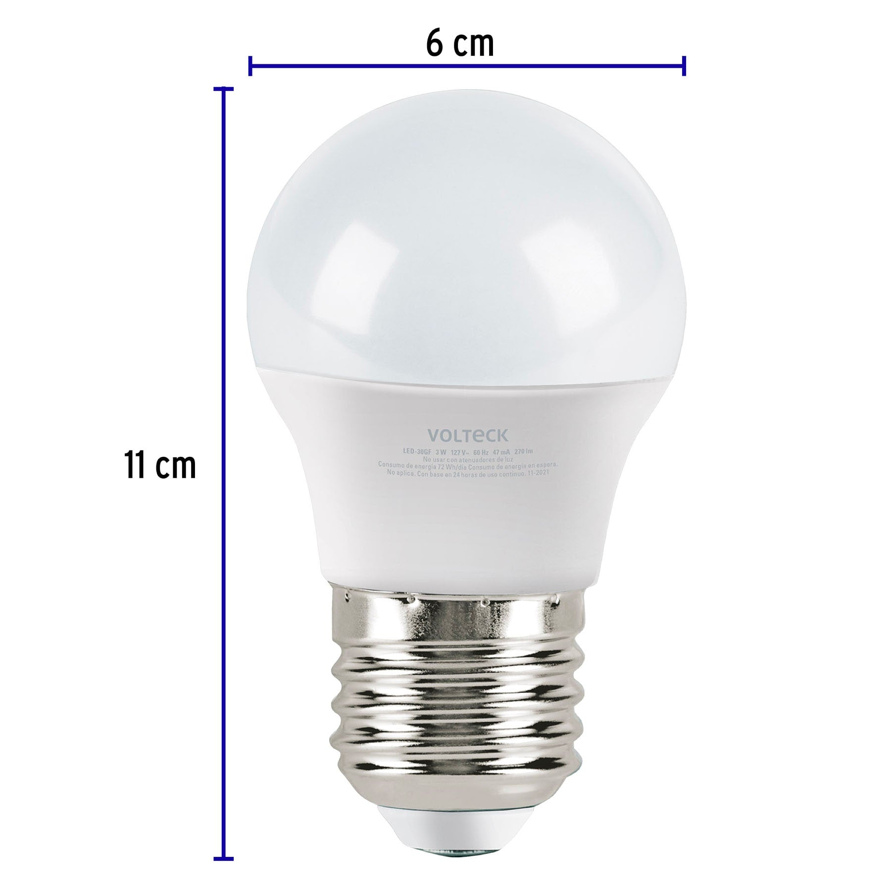 Pack de 4 lámparas LED A19 10 W (equiv. 75 W), luz cálida | LED-75CBX4 | 27211