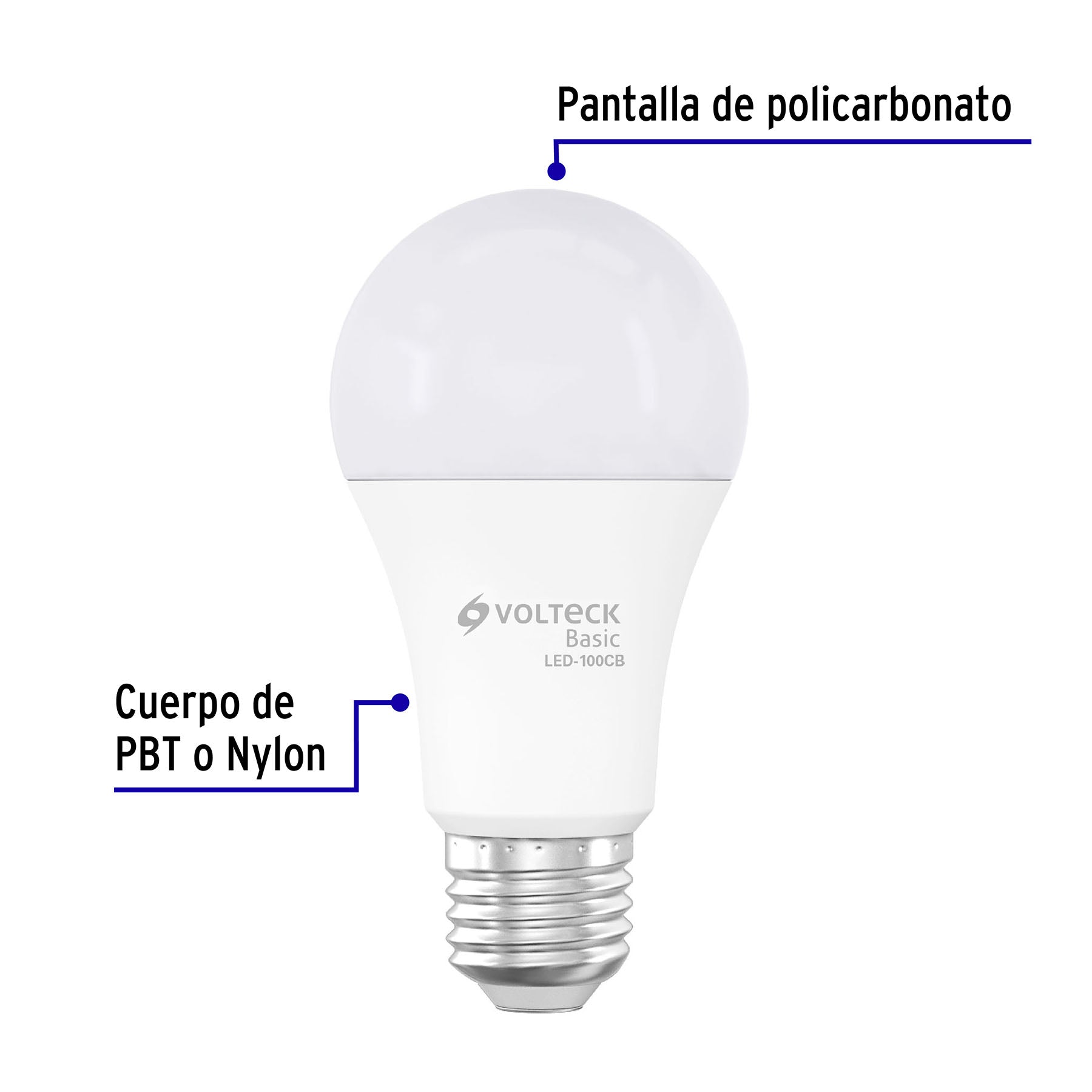 Lámpara LED A19 14 W (equiv. 75 W), luz cálida, caja, Basic | LED-100CB | 27214