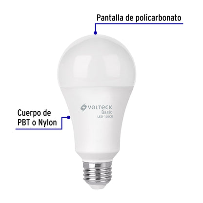 Lámpara LED A22 16 W (equiv. 100 W), luz cálida, caja, Basic | LED-125CB | 27215