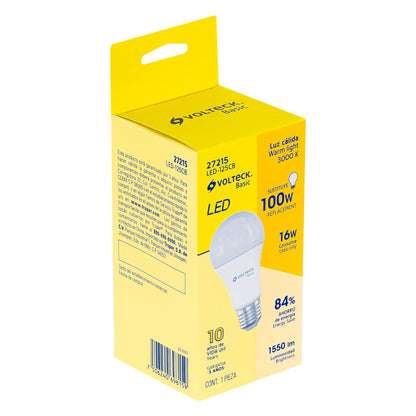 Lámpara LED A22 16 W (equiv. 100 W), luz cálida, caja, Basic | LED-125CB | 27215