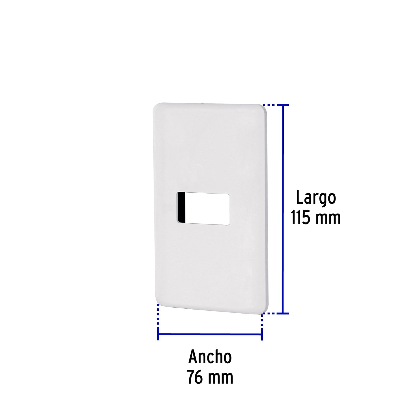 Placa 1 módulo de ABS, blanca, Volteck Basic | PPSE-B | 27222