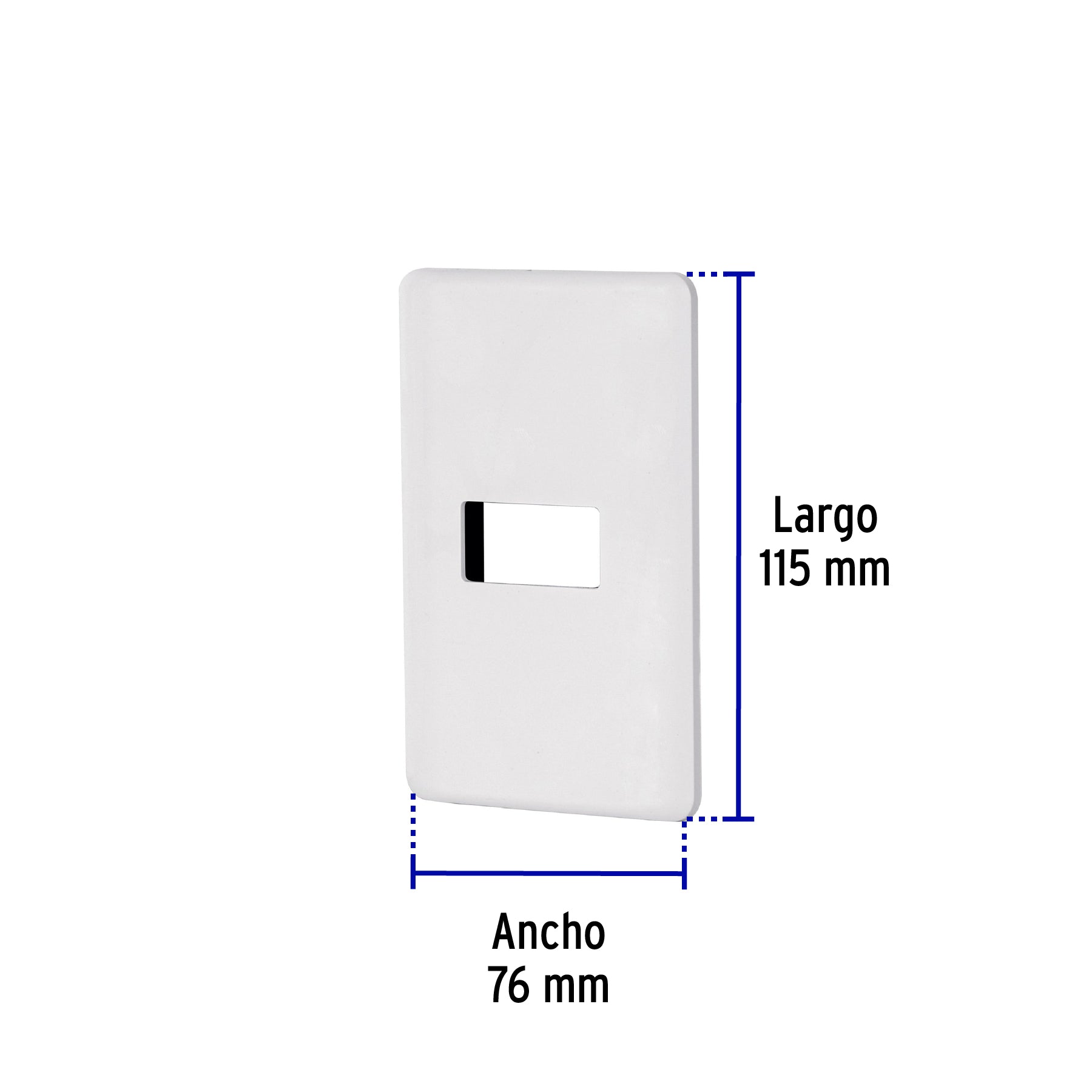 Placa 1 módulo de ABS, blanca, Volteck Basic | PPSE-B | 27222