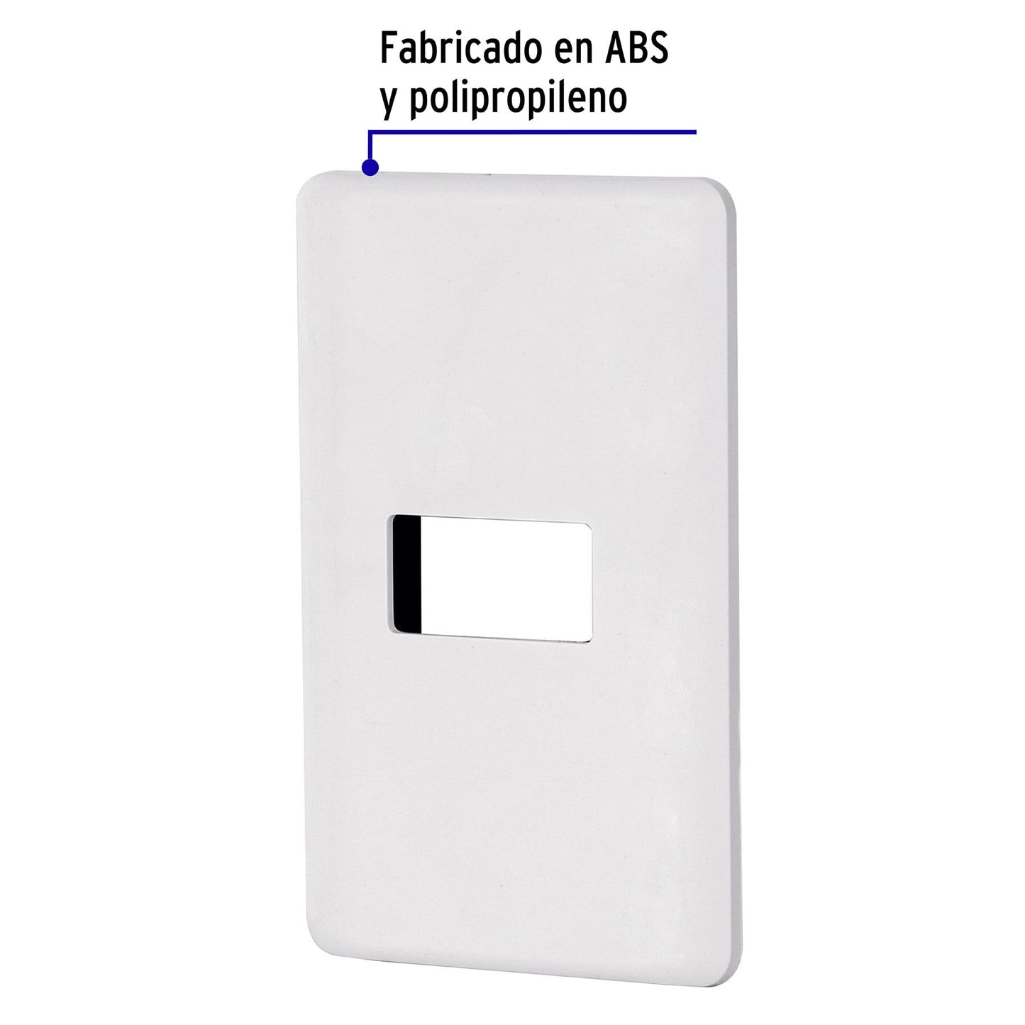 Placa 1 módulo de ABS, blanca, Volteck Basic | PPSE-B | 27222