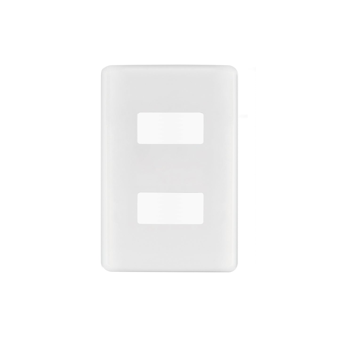 Placa 2 módulos de ABS, blanca, Volteck Basic | PPDO-B | 27223