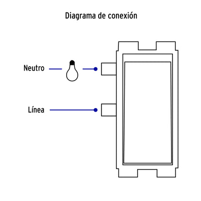 Interruptor sencillo, marfil, línea Volteck Basic | APSE-BI | 27228